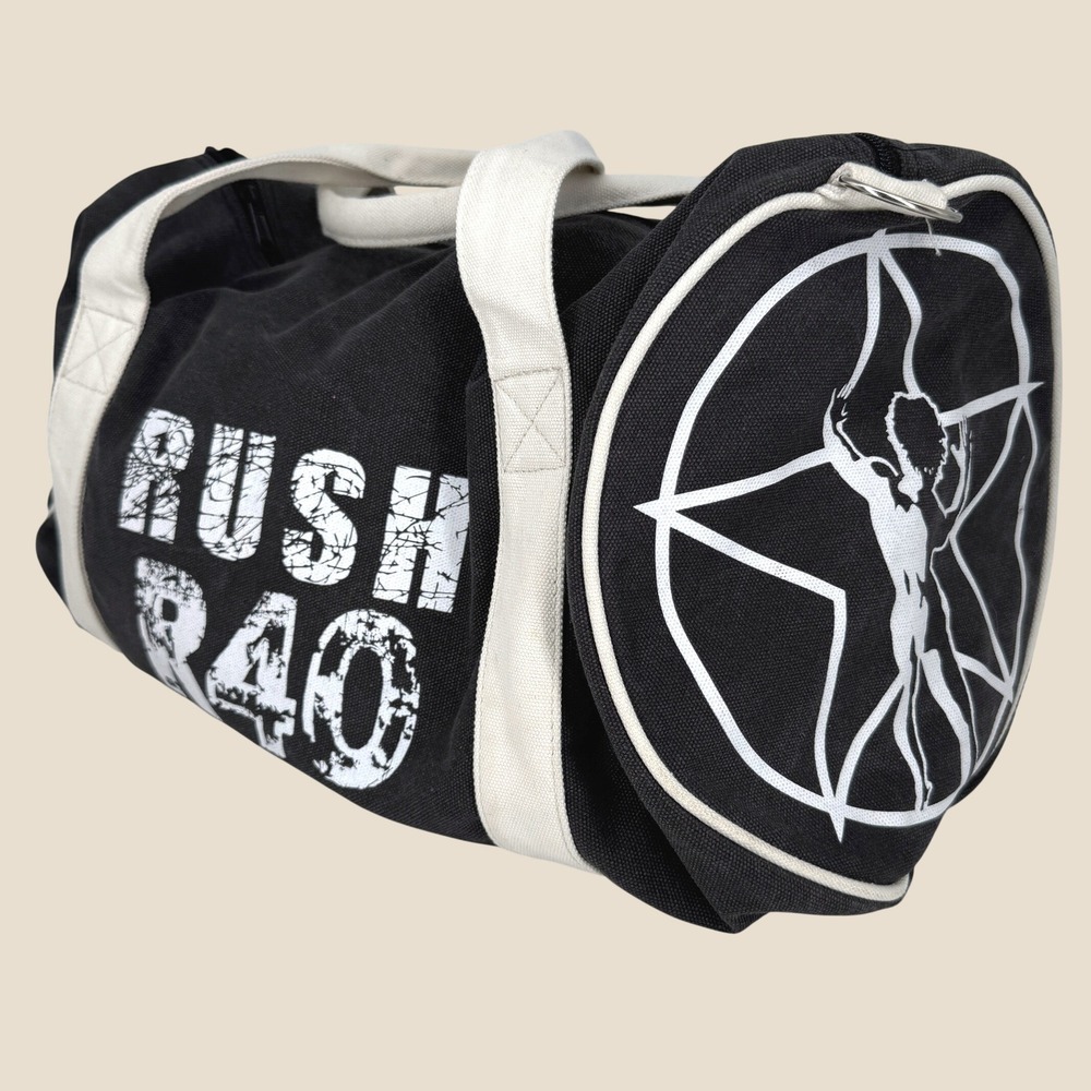 Rush R40 Duffel Bag Men OS Black White Cotton Starman 2015 Rock Band Tour Travel